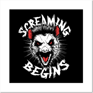 Screaming Begins - Possum 90s Inspired Posters and Art